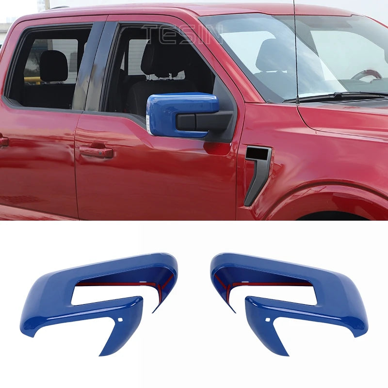 Carbon Fiber Look Mirror Cover for Ford F-150 (2021-2025)