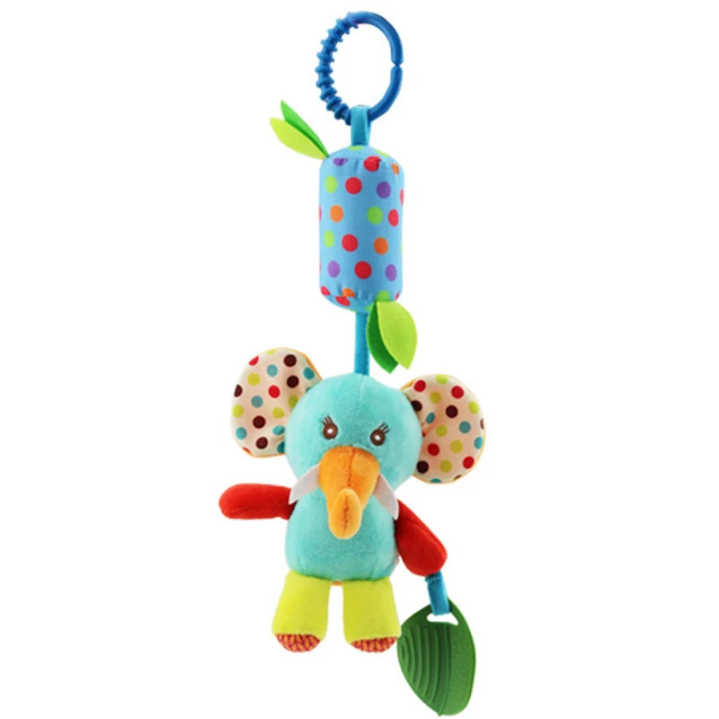Musical Plush Animal Rattle & Teether Toy for Babies