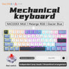 NACODEX NK61 mechanische Tastatur in Melange RGB und Glacier Blue mit unabhängigen Lampperlen
