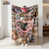 Funny Monkey Print Flannel Blanket – Soft & Cozy Throw
