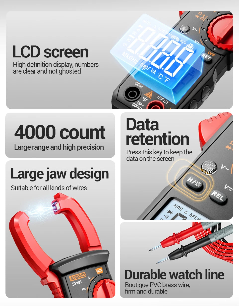 Digital Clamp Meter and Voltage Tester Kit