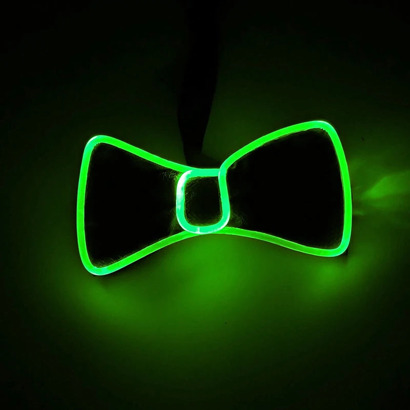 LED Glowing Glasses and Bowtie Set for Cosplay and Parties