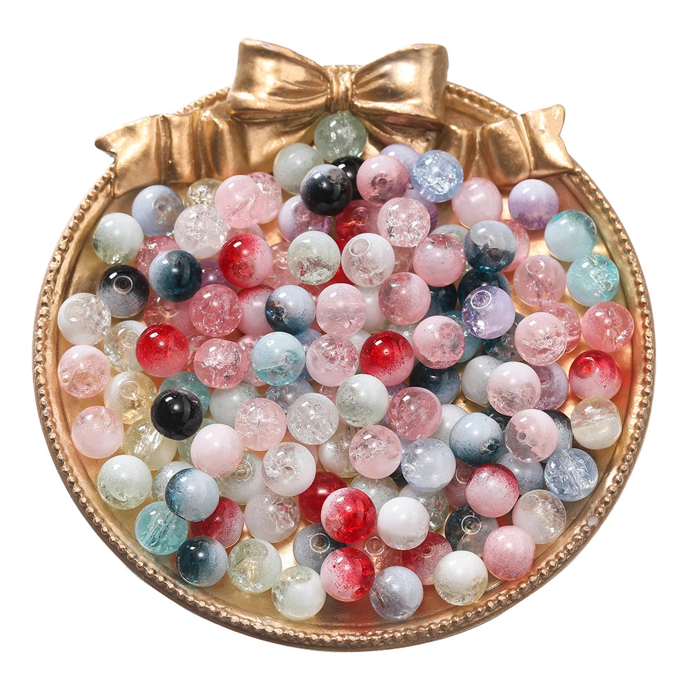 Colorful Glass Crackle Beads for Jewelry Making