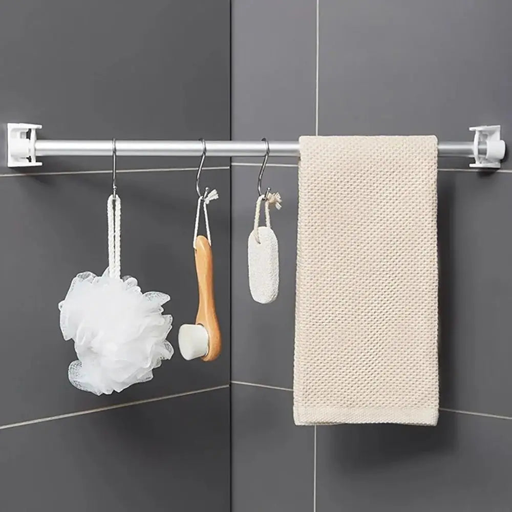 360° Rotatable Adhesive Curtain Rod Brackets (Set of 10)