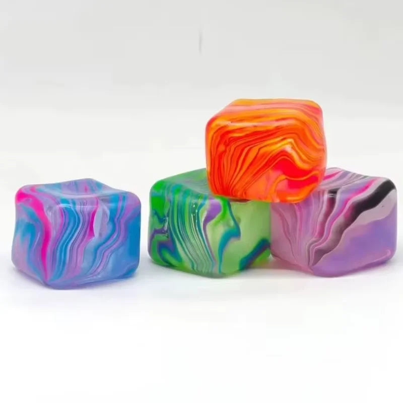 مكعب الثلج المريح لتخفيف التوتر ولعبة الضغط (Fidget Toy)