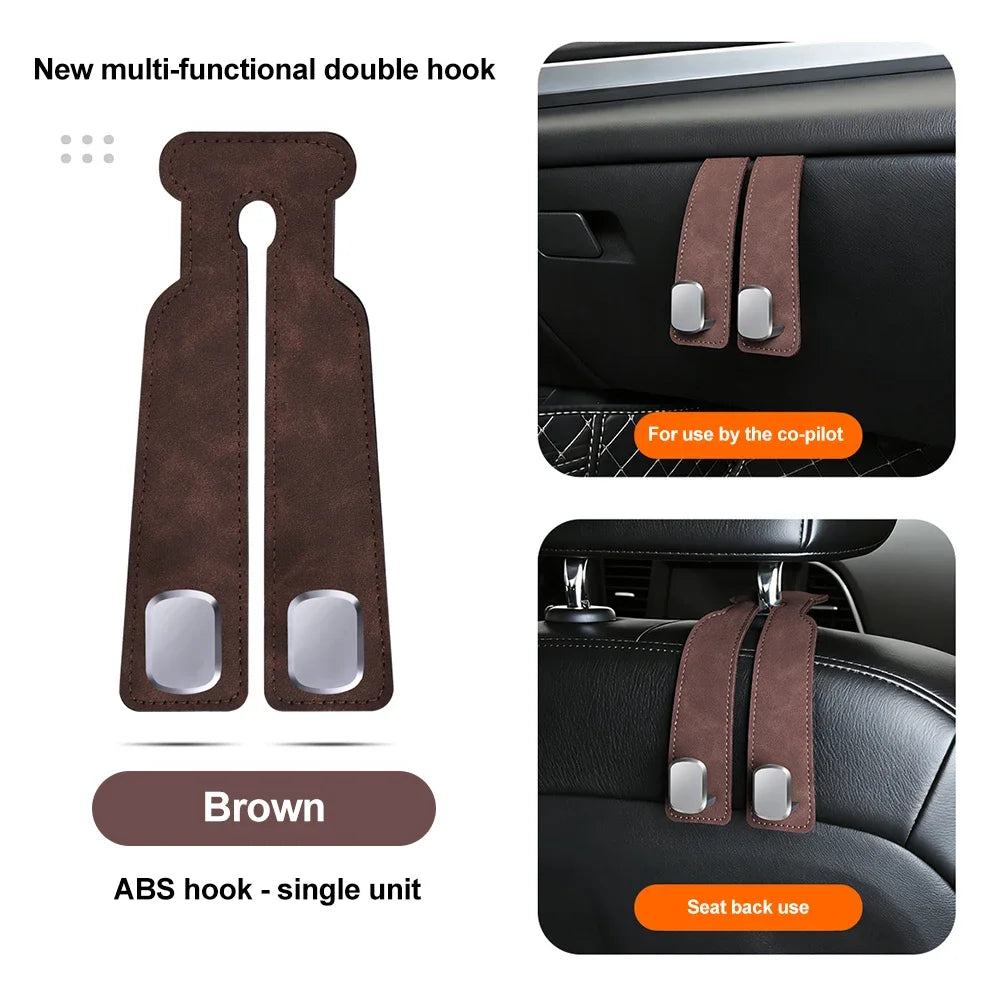 Brown ABS hook single unit for use by the co-pilot and seat back use
