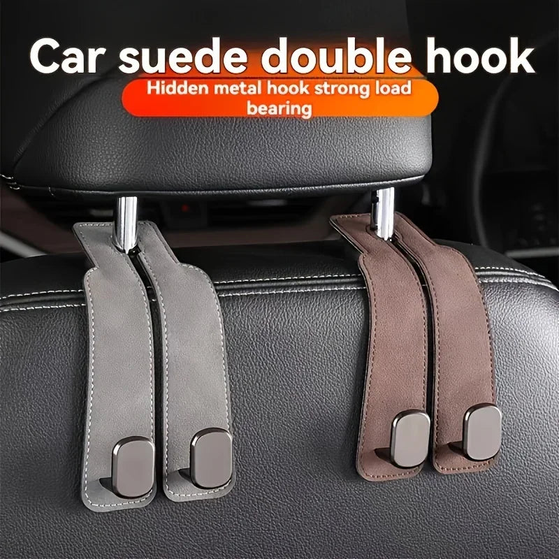 Car Seat Headrest Hook - Premium Leather & ABS