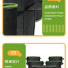 Product details showing the material specifications, fabric details, design features, and non-woven material of heavy-duty gr
