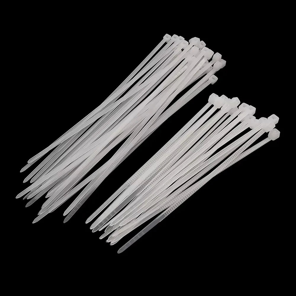 Nylon Cable Zip Ties (Assorted Sizes, 100-Pack)