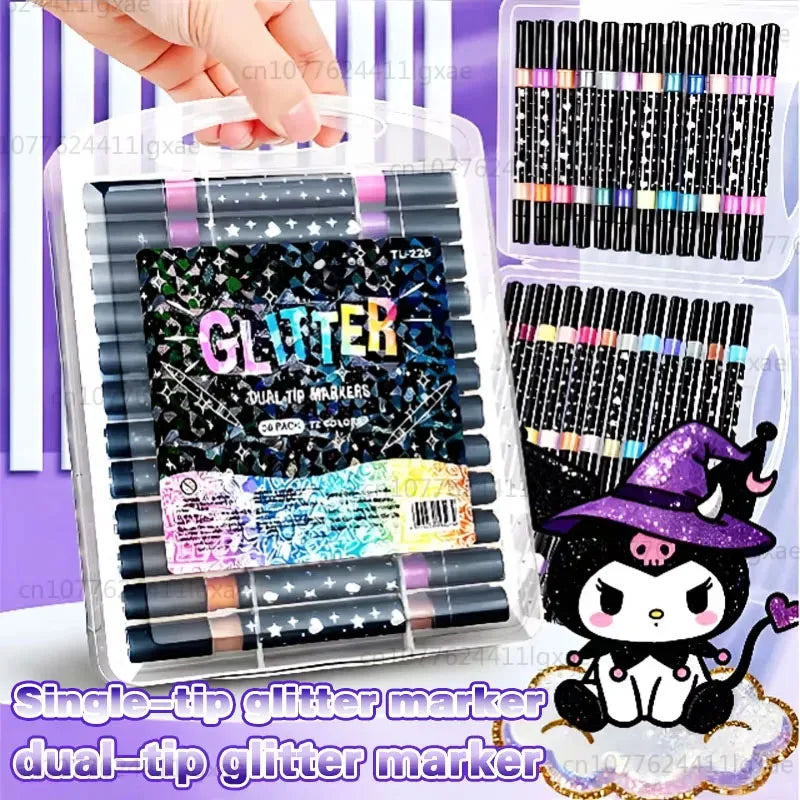 Glitzer-Marker mit zwei Spitzen