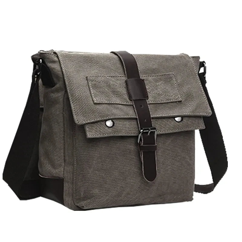 Vintage Canvas Messenger Bag for Men – Retro Crossbody Shoulder Bag