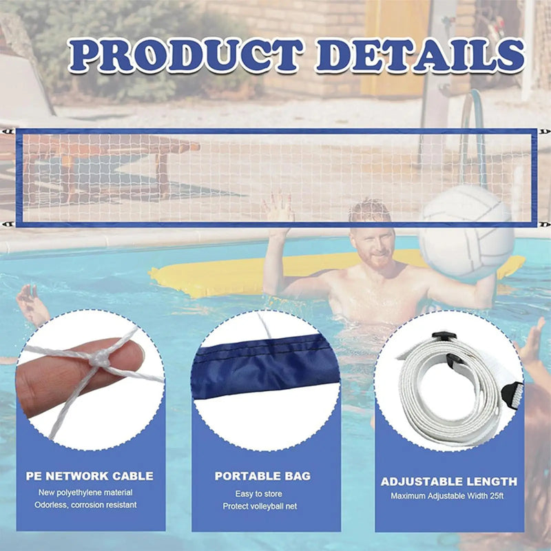 Red de Voleibol Ajustable para Piscina y Playa