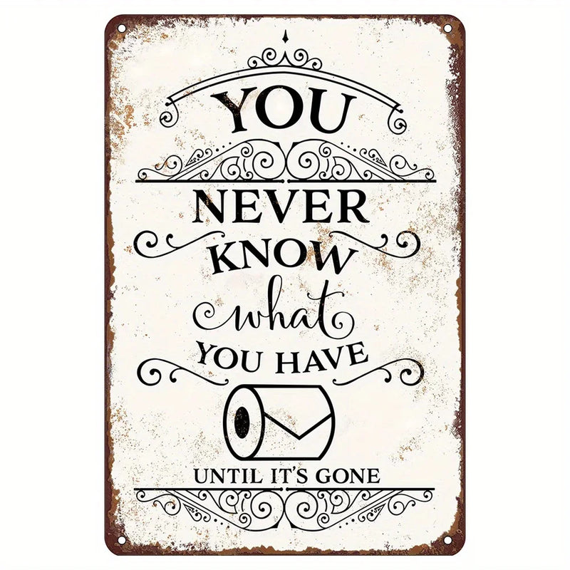 Vintage Metal Bathroom Sign - "This Is A Bathroom, Not An Internet Cafe"