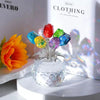 Bouquet de Roses en Cristal - Arrangement Floral Éternel en Verre