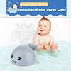 Whale Water Sprinkler Bath Toy with Glowing LED Lights
