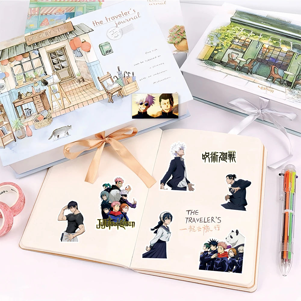 Jujutsu Kaisen Anime Sticker Pack – 80 Waterproof Decals