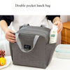 Insulated Canvas Lunch Bag with Double Pockets