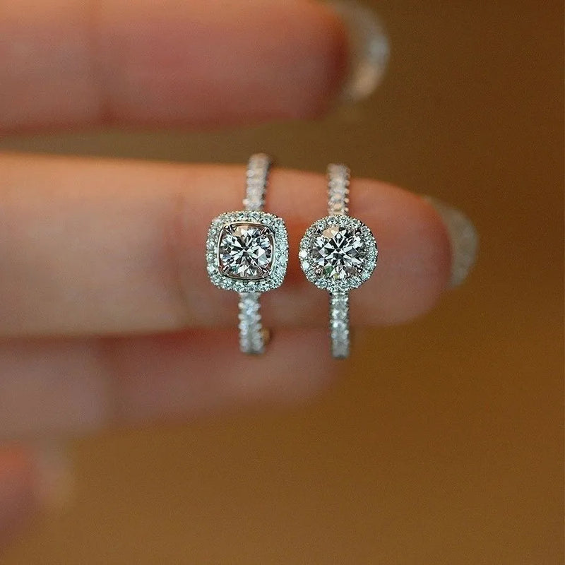 Adjustable Moissanite Ring with Tension Setting