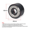 A black wheel stud installer tool with a 40mm diameter and 14mm inner diameter.
