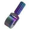 A purple and silver detachable diamond painting roller tool with ribbed rollers.
