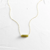 Dainty Beaded Gemstone Pendant Necklace in Gold Filled