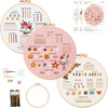 Beginner Embroidery Kit with Stamped Patterns and Tools