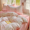 Floral Print 100% Cotton Duvet Cover Set with Two Pillow Shams