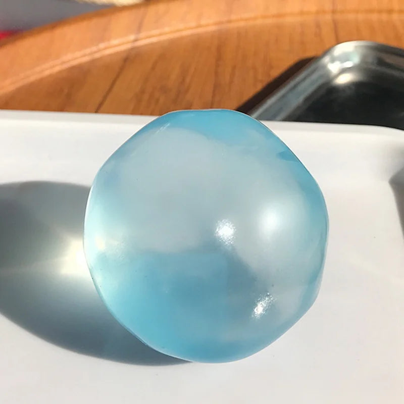 Transparent Coconut Mochi Squishy Stress Relief Toy