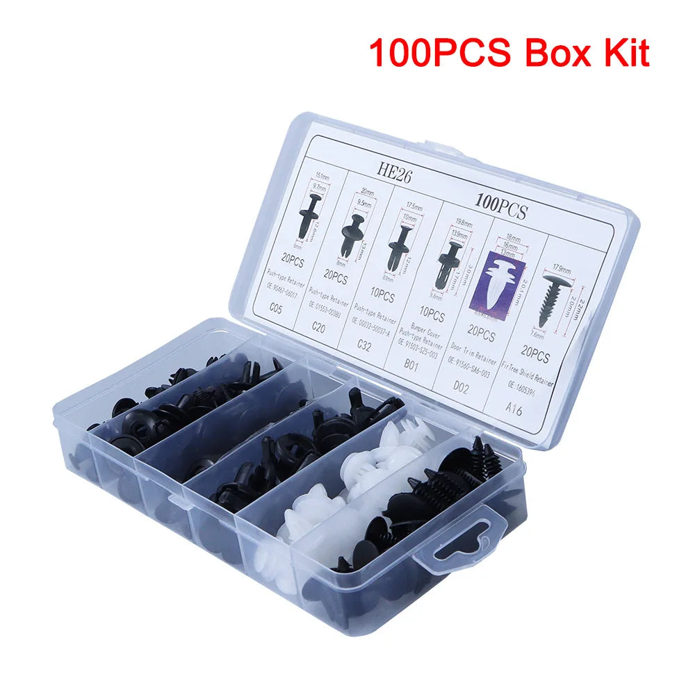 Durable Push-Type Retainer Clips for Car Trim and Body Panels