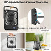Portable USB Desk Fan with 180° Foldable Stand and Digital Display