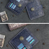 Handcrafted Cowhide Leather Card Wallet with Coin Pocket