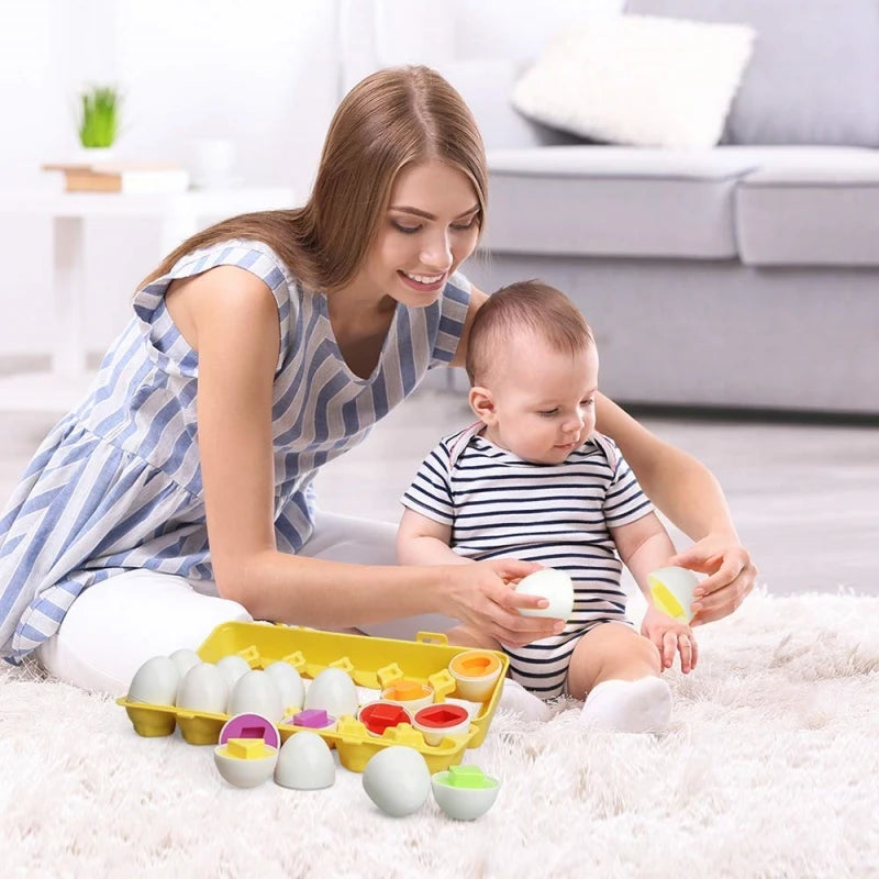 Montessori Shape-Matching Egg Puzzle Set for Toddlers