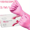 Pink Nitrile Cleaning Gloves for Kitchen, Dishwashing, and More