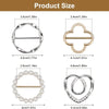 Elegant Scarf Buckle Set - 4 Piece Metal Fashion Clips