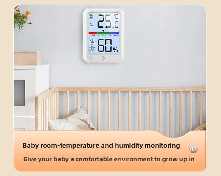 Digital Temperature and Humidity Monitor with Clock and Backlight