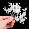 Elegant Floral Hair Stick — Pearl Flower Hairpin for Weddings & Parties
