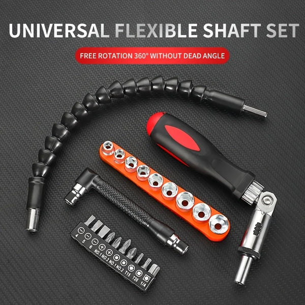 Kit d'extension de tournevis à tige flexible