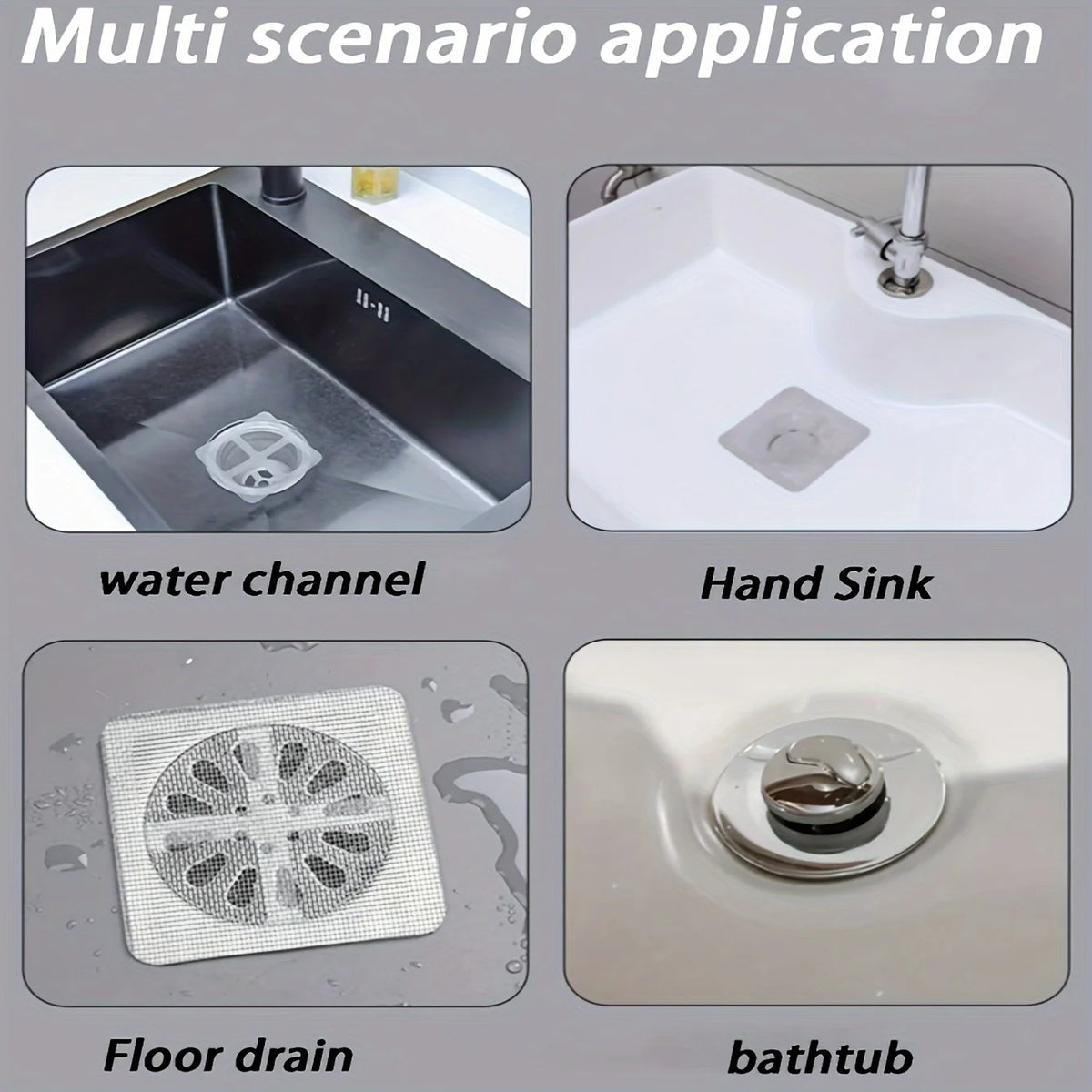 Self-Adhesive Drain Sticker Filter for Hair, Bugs, and Debris