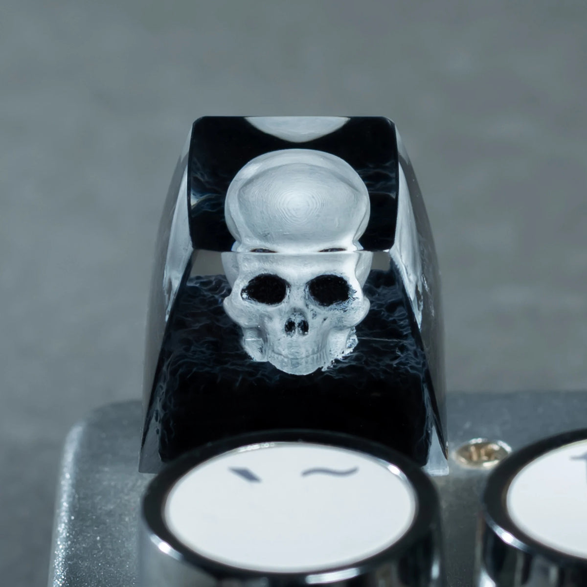 Gothic Skull Artisan Resin Keycap for Mechanical Keyboards