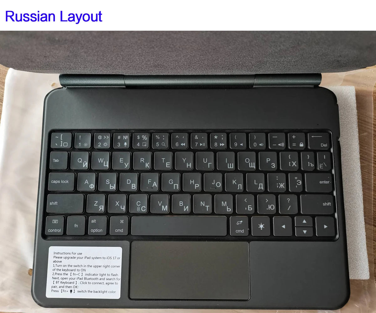iPad Magic Keyboard Case with Backlit Keys and Touchpad