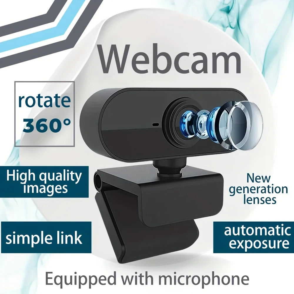 Full HD USB Webcam with Built-in Microphone
