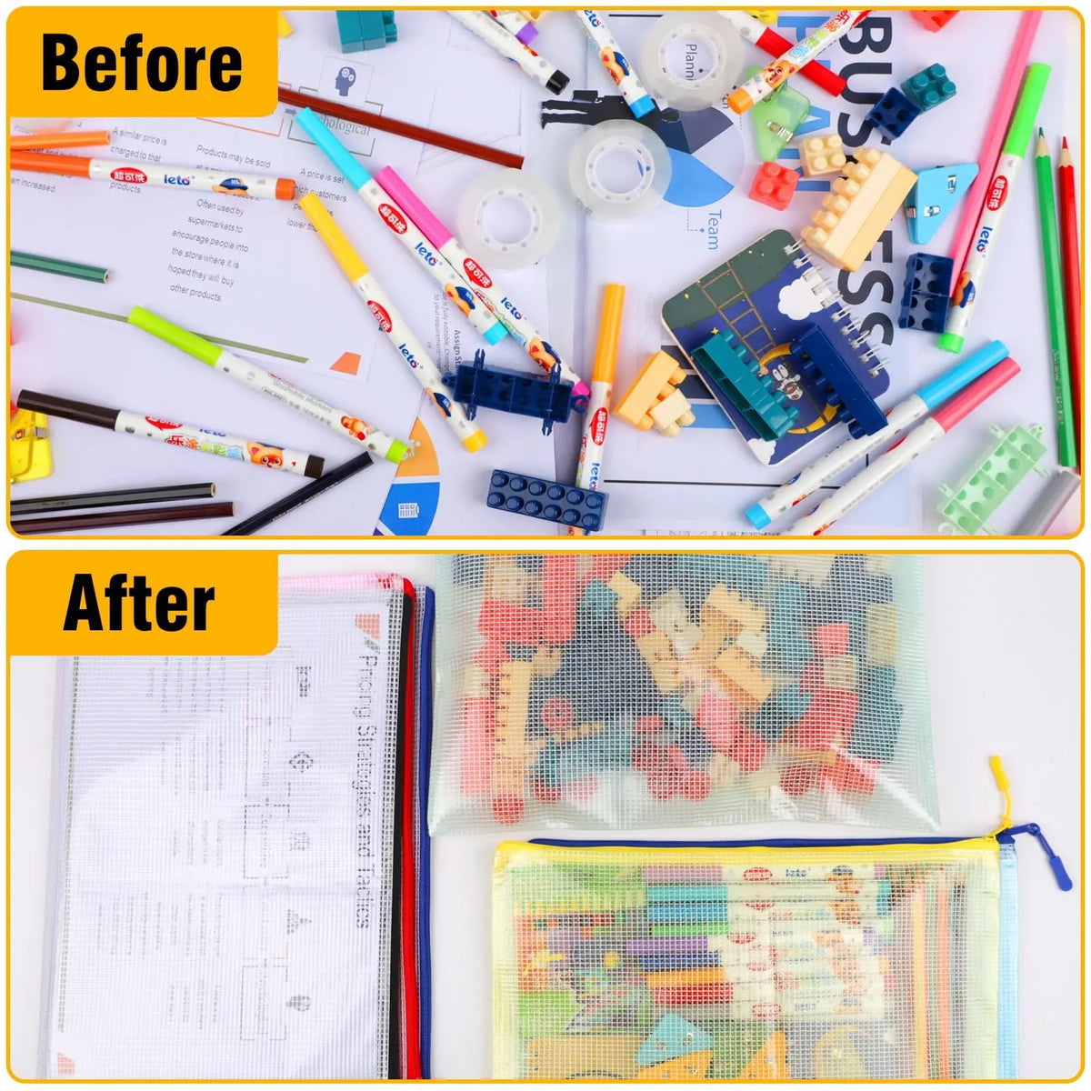 Clear Waterproof Zipper Document Organizer
