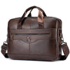 Genuine Leather Laptop Briefcase for Men – 14" Retro Cowhide Bag
