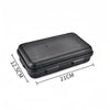 Black waterproof sealed storage box with dimensions 12.5cm by 21cm.