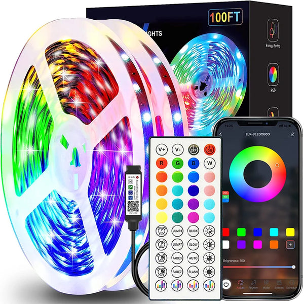 USB-Powered RGB LED Strip Lights with Music Sync
