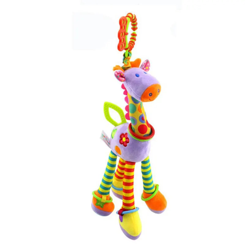 Musical Plush Animal Rattle & Teether Toy for Babies