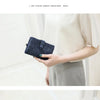 Compact Frosted Tri-Fold Wallet for Women