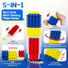 A multi-sensory fidget design featuring silicone rollers with spikes, sliders, and spinners for stress relief.