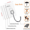 Clear adhesive hooks with a metal hook and protective film for waterproof mounting