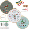 Beginner Embroidery Kit with Stamped Patterns and Tools